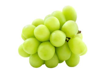 Beautiful bunch of green Muscat grape isolated on white background