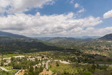 Fototapeta na wymiar Landscape over Trodos Mountain in Cyprus 
