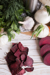 raw meat on wooden board