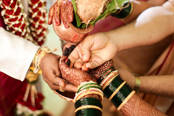 Indian traditional hindu wedding, kannya daan ritual
