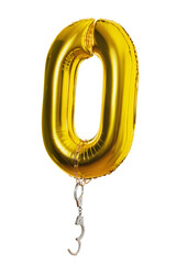 Handcuffs in a balloon isolated on white background. Concept on zeroing prison terms