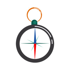 Compass illustration. Device, equipment, tool, wind rose. Navigation concept. illustration can be used for topics like trekking, destination, direction, orienting
