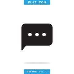 Speech bubble icon vector design template. Chat symbol.