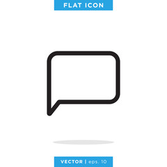 Naklejka premium Speech bubble icon vector design template. Chat symbol.