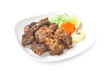 Salmon skin crispy fusion appetizer