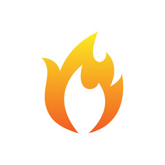 Fire flame logo vector design template