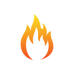 Fire flame logo vector design template