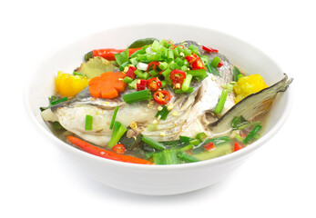 Thai Spicy Salmon Soup Hot chili Thai spicy food