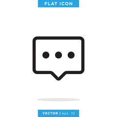 Speech bubble icon vector logo design template. Chat sign.