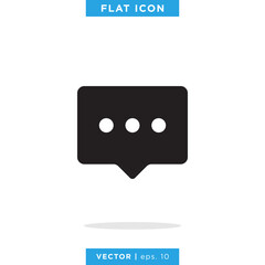 Speech bubble icon vector logo design template. Chat sign.