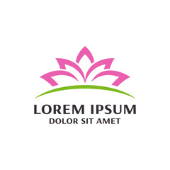 Flower logo vector design template