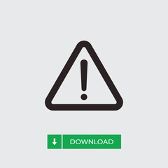Caution exclamation vector icon, simple sign for web site and mobile app.