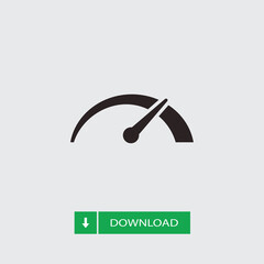 Speedometer vector icon, simple sign for web site and mobile app.
