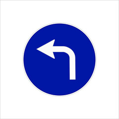 mandatory traffic signs icons. illustration for web and mobile design.
