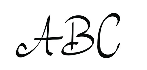 ABC alphabets handwritten in Vector format