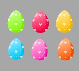 set of easter eggs
