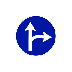 Single directions traffic signs icons. illustration for web and mobile design.