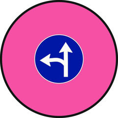 Single directions traffic signs icons. illustration for web and mobile design.