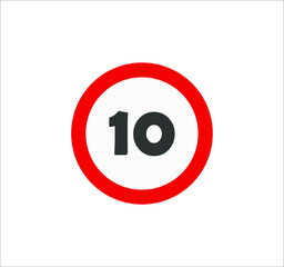 speed limit traffic signs icons. illustration for web and mobile design.