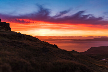 sunrise in the mountains