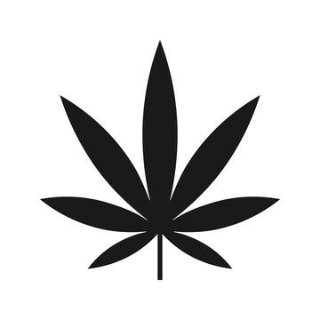 Cannabis Leaf (Hemp) Marijuana Icon Silhouette