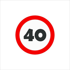 speed limit traffic signs icons. illustration for web and mobile design.
