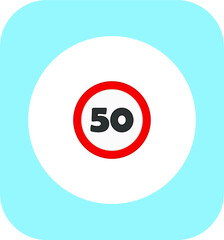 speed limit traffic signs icons. illustration for web and mobile design.