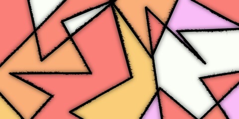 Abstract colorful background with black lines