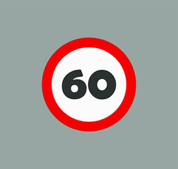 speed limit traffic signs icons. illustration for web and mobile design.