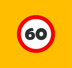 speed limit traffic signs icons. illustration for web and mobile design.