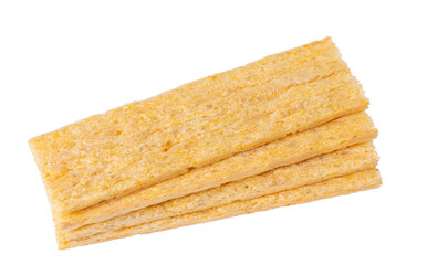 Cornbread isolated on a white background.