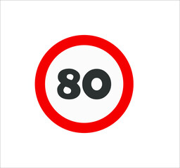 speed limit traffic signs icons. illustration for web and mobile design.
