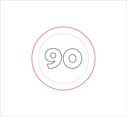 speed limit traffic signs icons. illustration for web and mobile design.