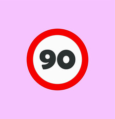 speed limit traffic signs icons. illustration for web and mobile design.