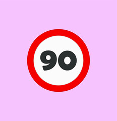 speed limit traffic signs icons. illustration for web and mobile design.