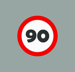 speed limit traffic signs icons. illustration for web and mobile design.