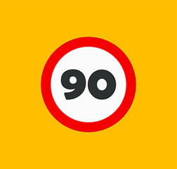 speed limit traffic signs icons. illustration for web and mobile design.