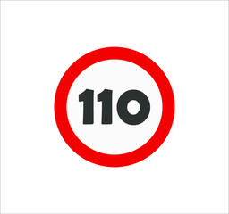 speed limit traffic signs icons. illustration for web and mobile design.