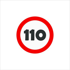 speed limit traffic signs icons. illustration for web and mobile design.