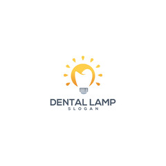 awesome dental light logo vector