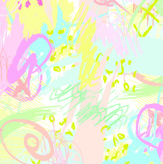 Abstract colorful paint brush and scribble lines pattern background. colorful nice brush strokes and hand drawn background. beautiful grunge and stripes background. cute kids sketch drawing