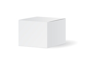 White blank cartboard package box mockup for various products