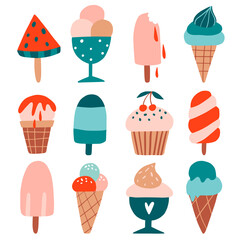 Different Ice cream collection