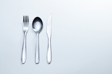 Metal cutlery for table decoration
