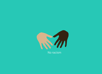 No racism concept illustration. 