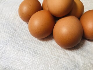 brown eggs in a basket
