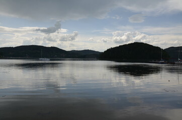 Jezioro Rożnów  ,Zalew Rożnów , Rożnów , Gródek nad Dunajcem , Jezioro Rożnowskie ,sundown, niebo, woda, morski, jezior, chmura, krajobraz, charakter, oceanu, słońce, blękit, chmura, wschody, plaza