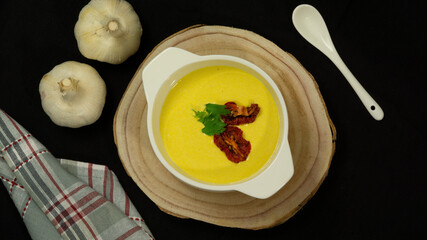 sopa de calabaza y tomate