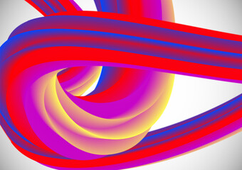 Horizontal banner with big abstract stripe shapes. Modern design with liquid vibrant background