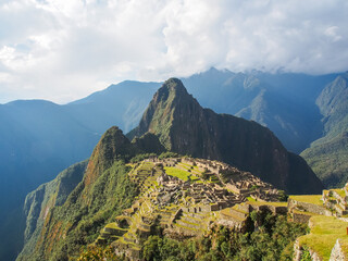 Fototapeta na wymiar The Ancient City Of Machu Picchu On Beautiful Sunny Day